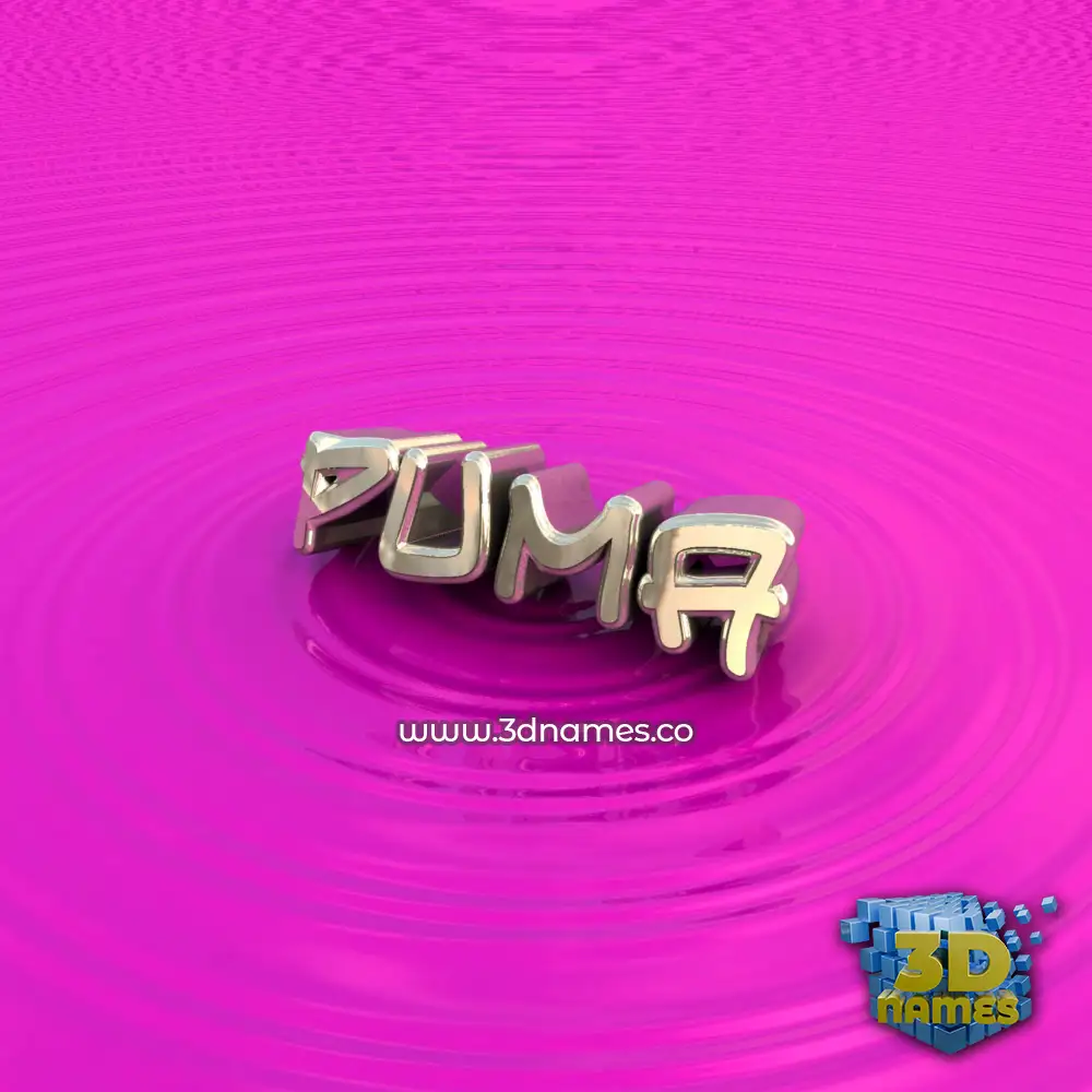 puma in Pink Graffiti style - 3D name wallpaper