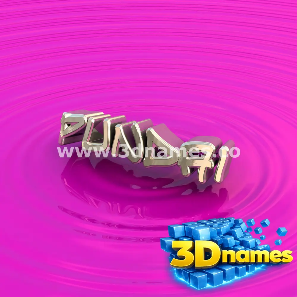 pundai in Pink Graffiti style - 3D name wallpaper
