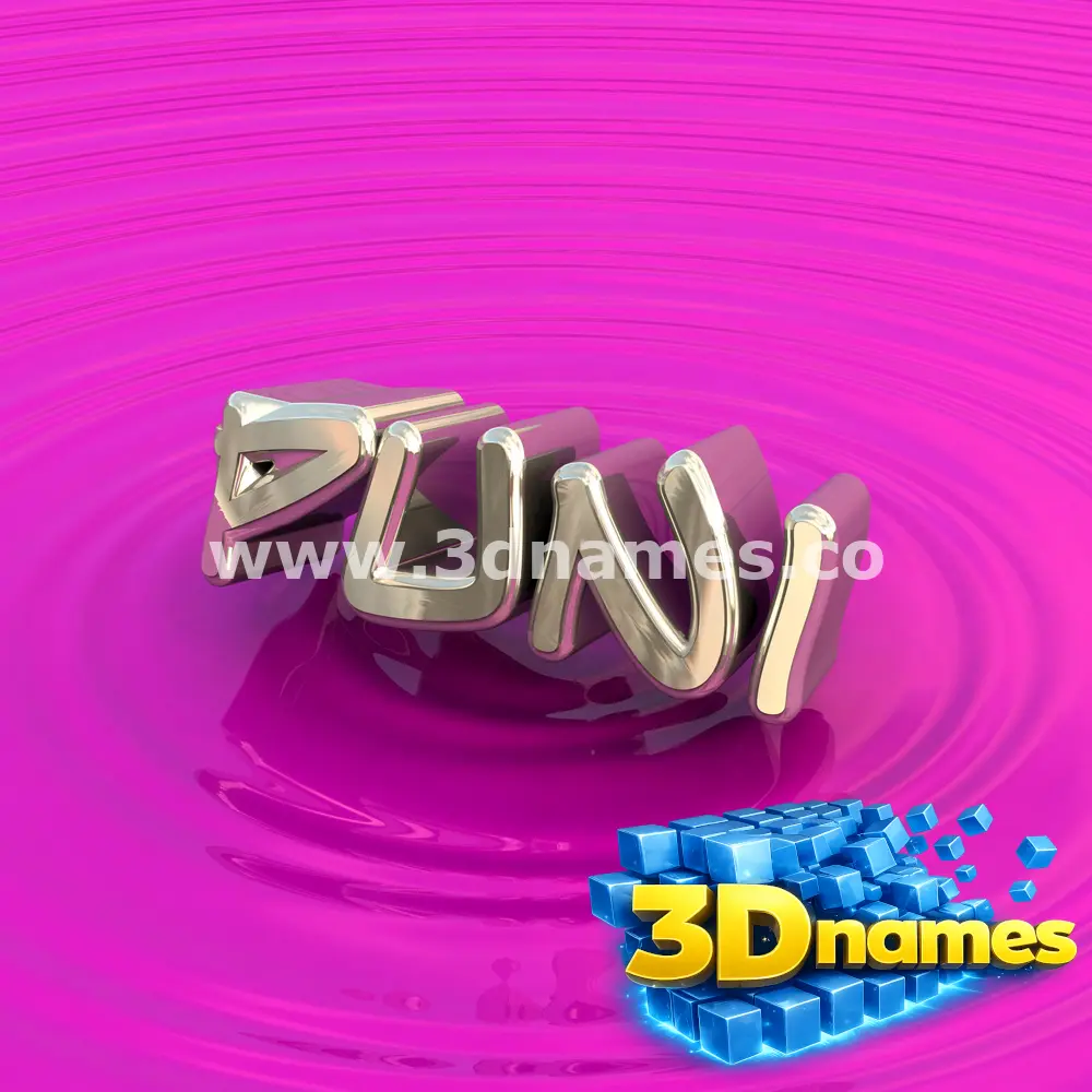 puni in Pink Graffiti style - 3D name wallpaper