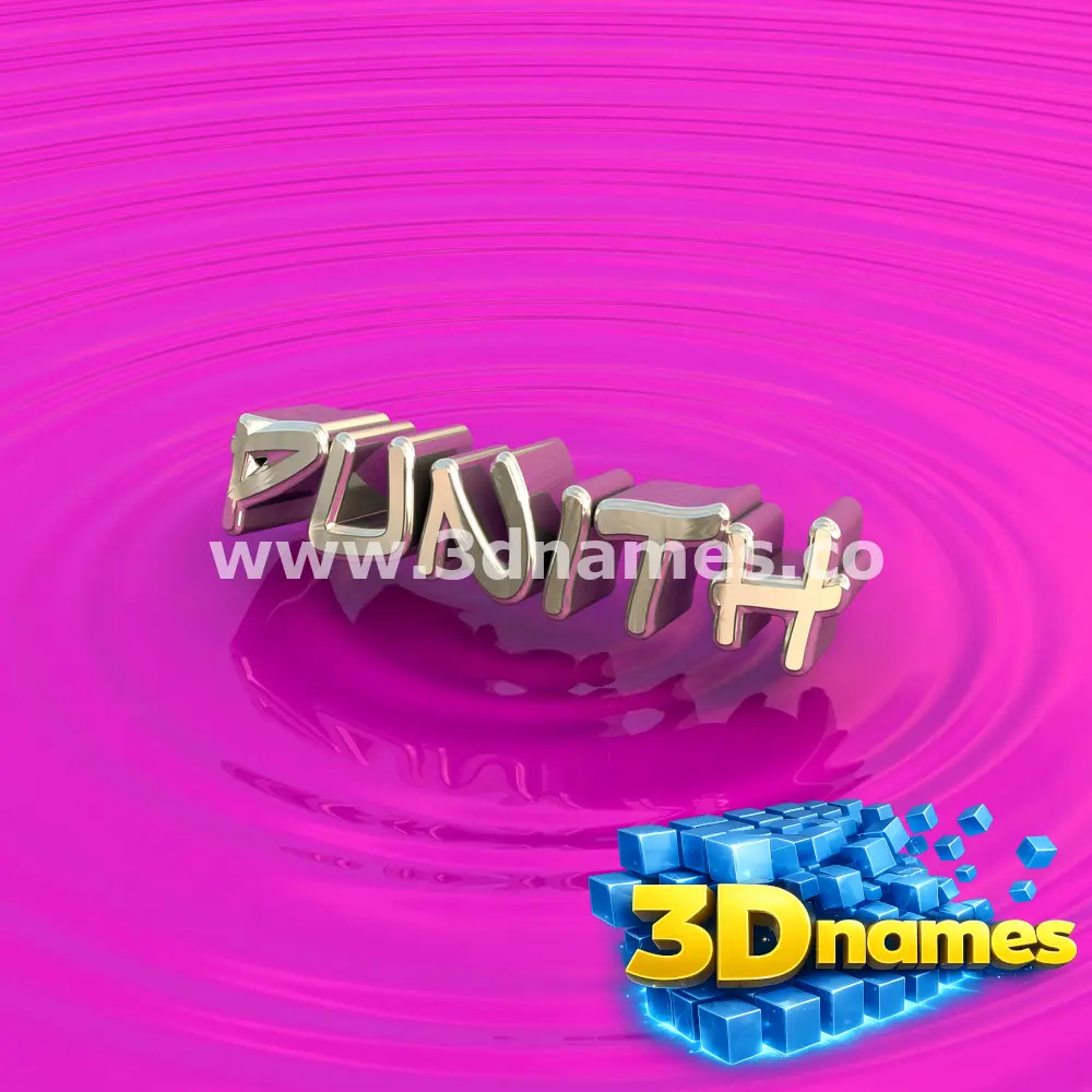 punith in Pink Graffiti style - 3D name wallpaper