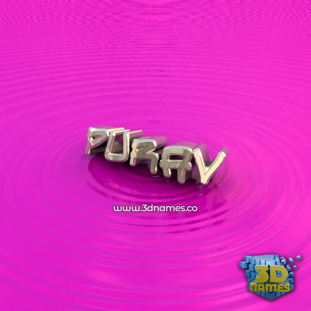 purav in Pink Graffiti style - 3D name wallpaper