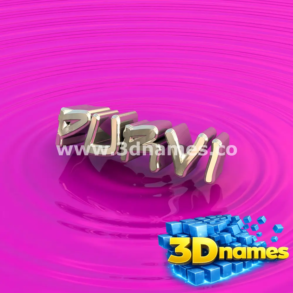 purvi in Pink Graffiti style - 3D name wallpaper