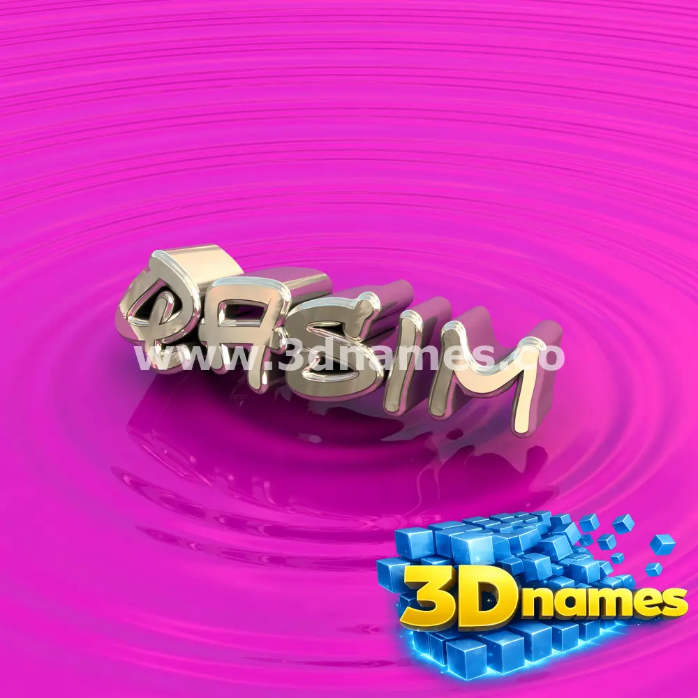 qasim in Pink Graffiti style - 3D name wallpaper