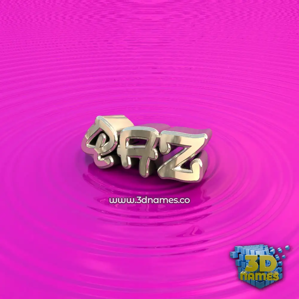 qaz in Pink Graffiti style - 3D name wallpaper