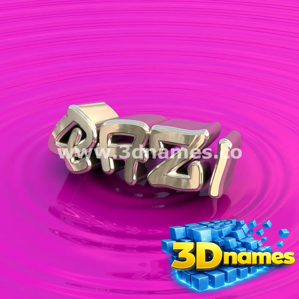 qazi in Pink Graffiti style - 3D name wallpaper