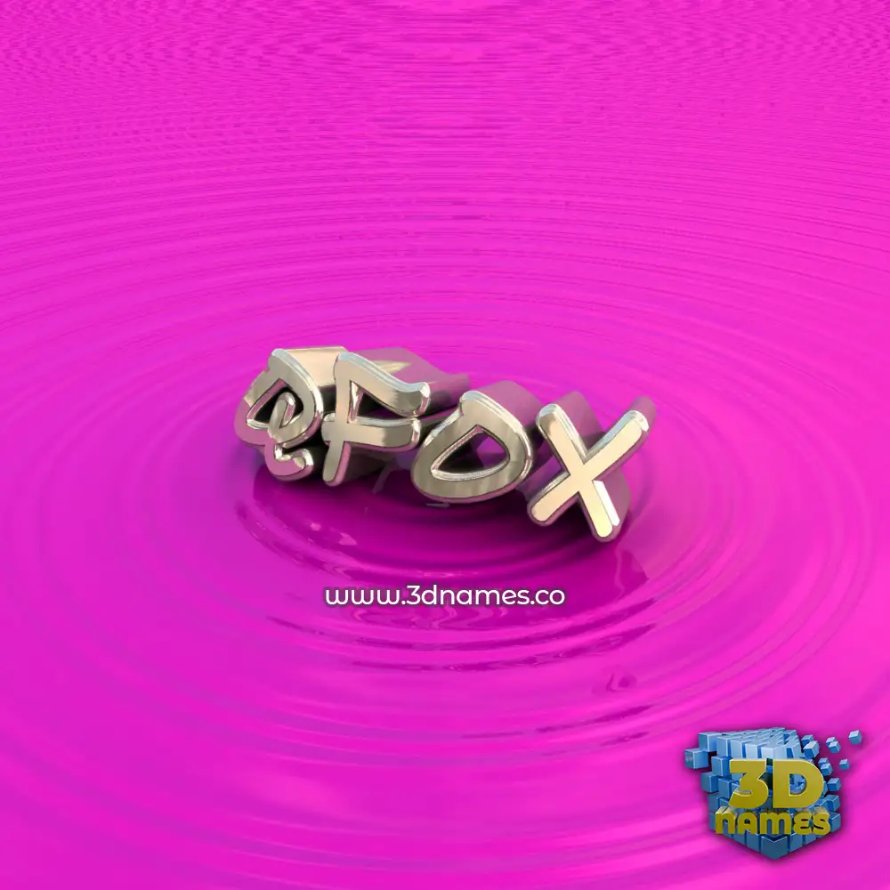 qfox in Pink Graffiti style - 3D name wallpaper