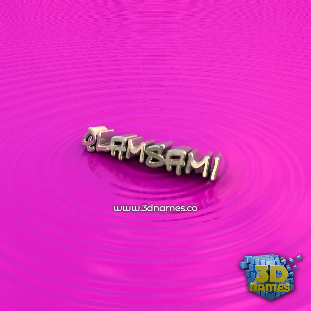 qlamsami in Pink Graffiti style - 3D name wallpaper