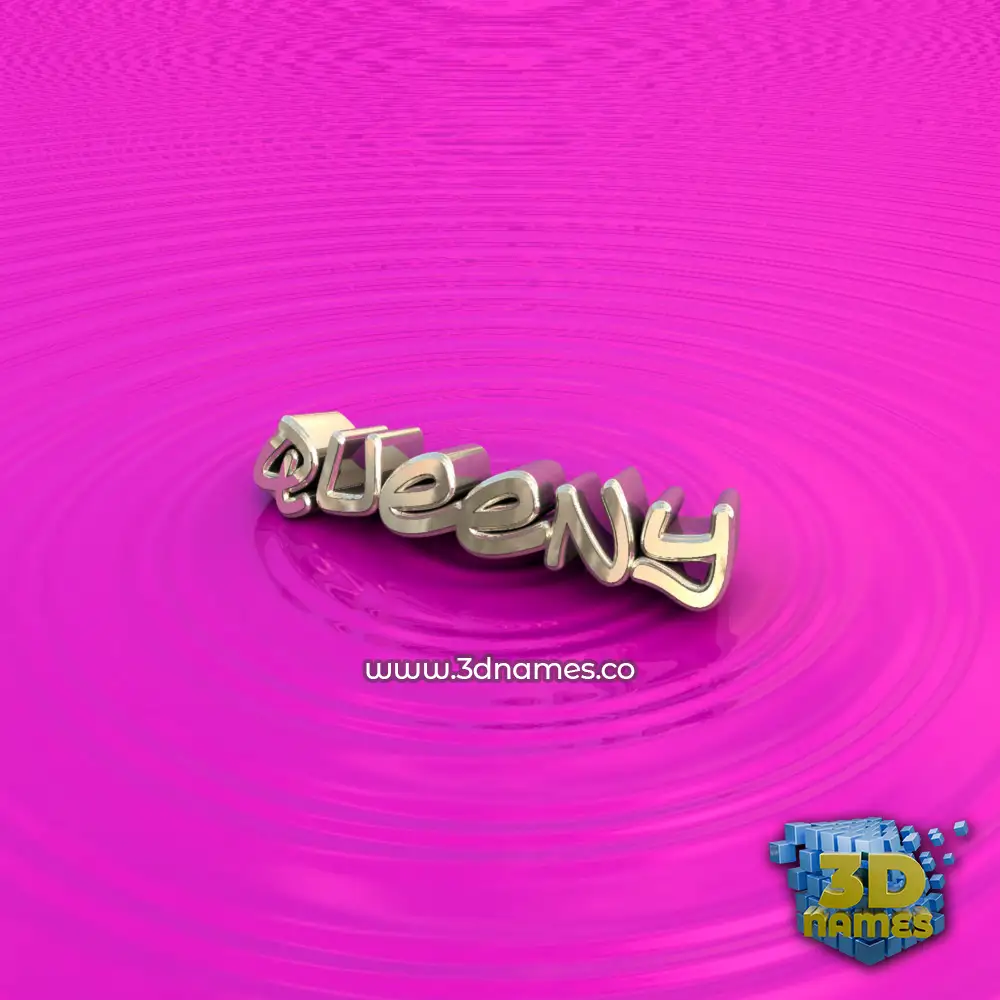 queeny in Pink Graffiti style - 3D name wallpaper