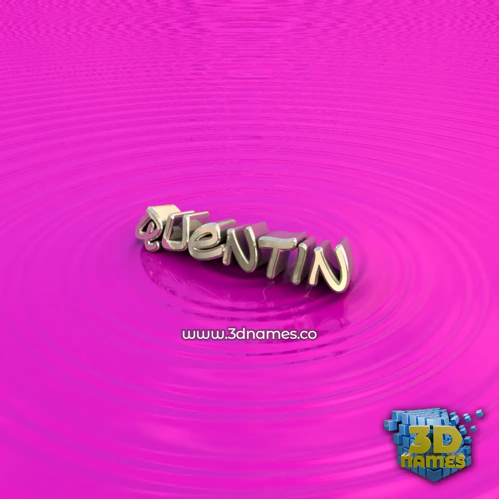 quentin in Pink Graffiti style - 3D name wallpaper