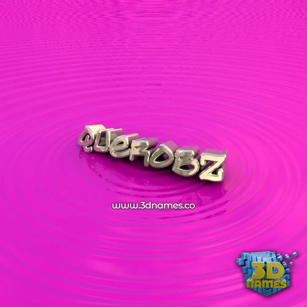 querobz in Pink Graffiti style - 3D name wallpaper