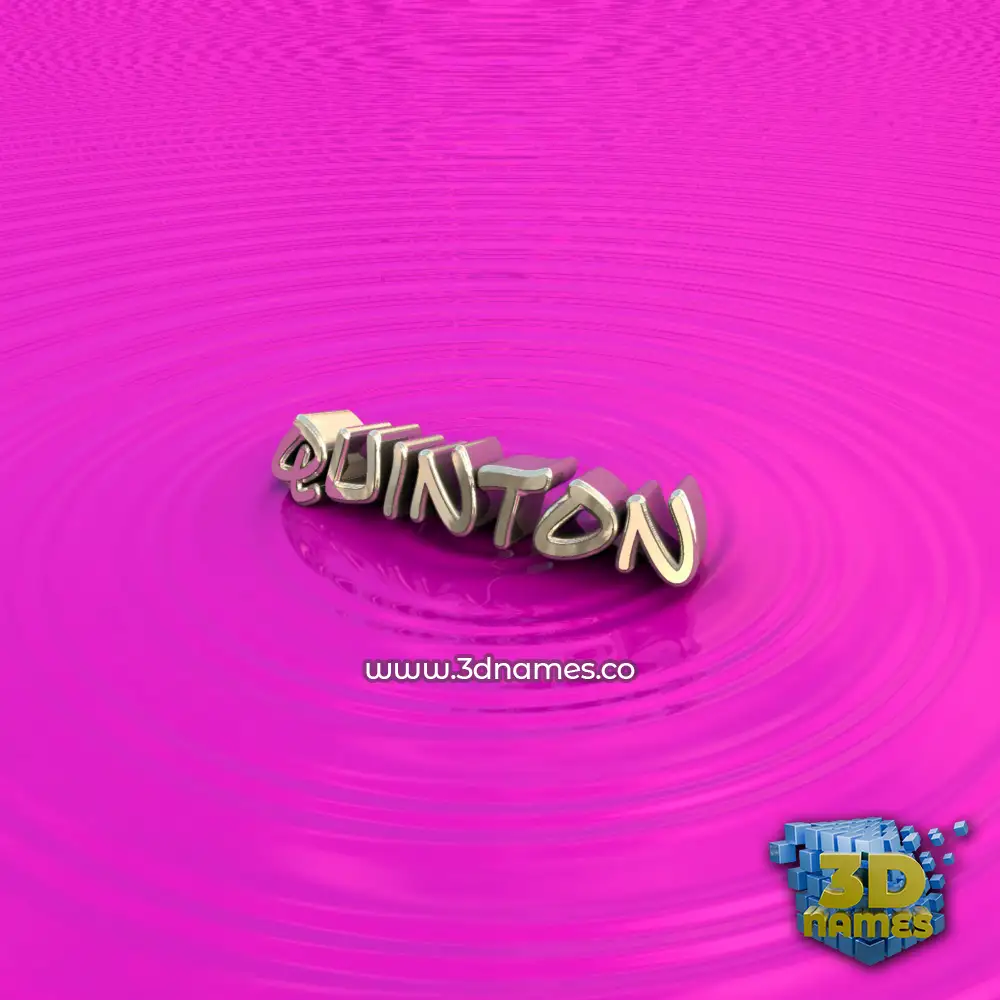 quinton in Pink Graffiti style - 3D name wallpaper