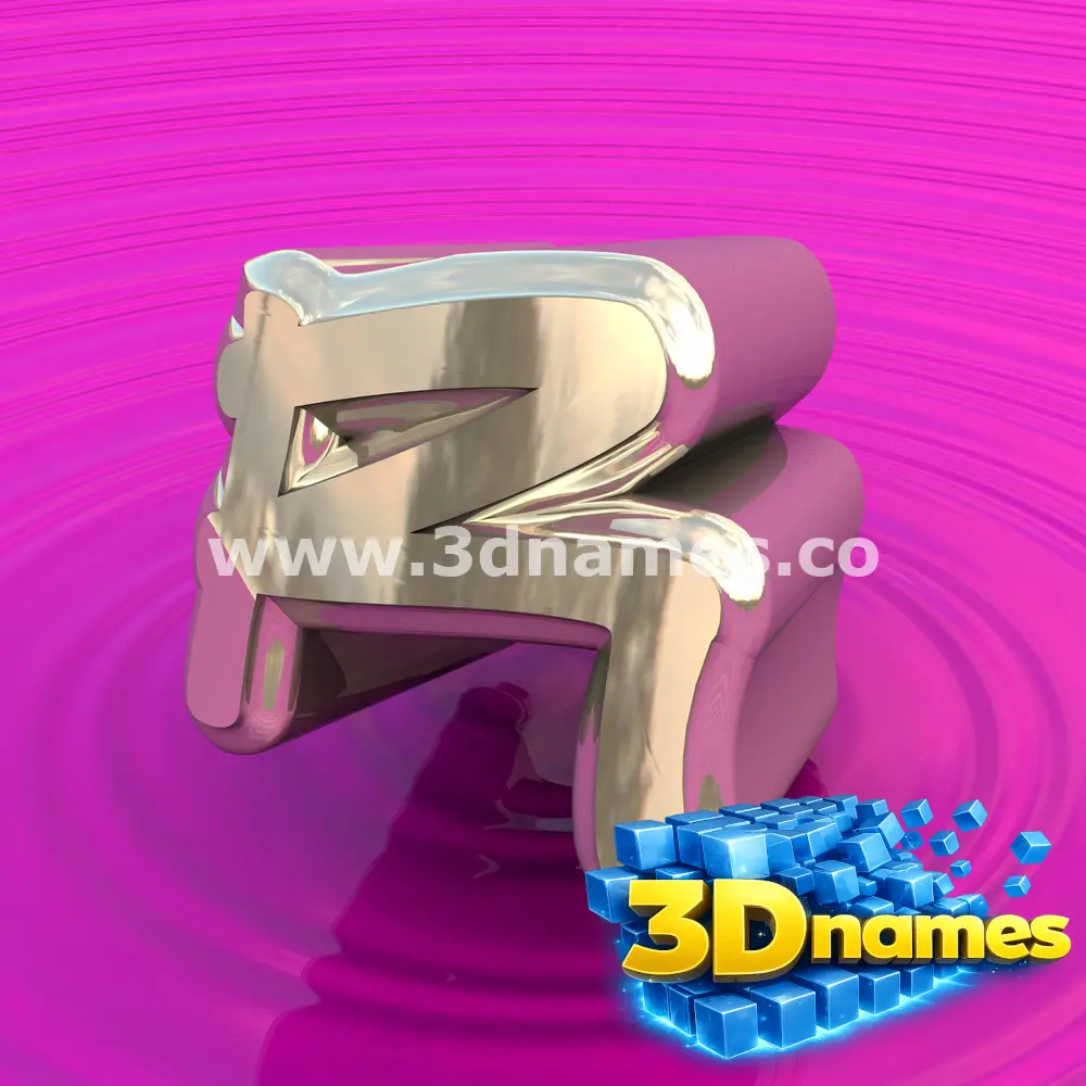 r in Pink Graffiti style - 3D name wallpaper