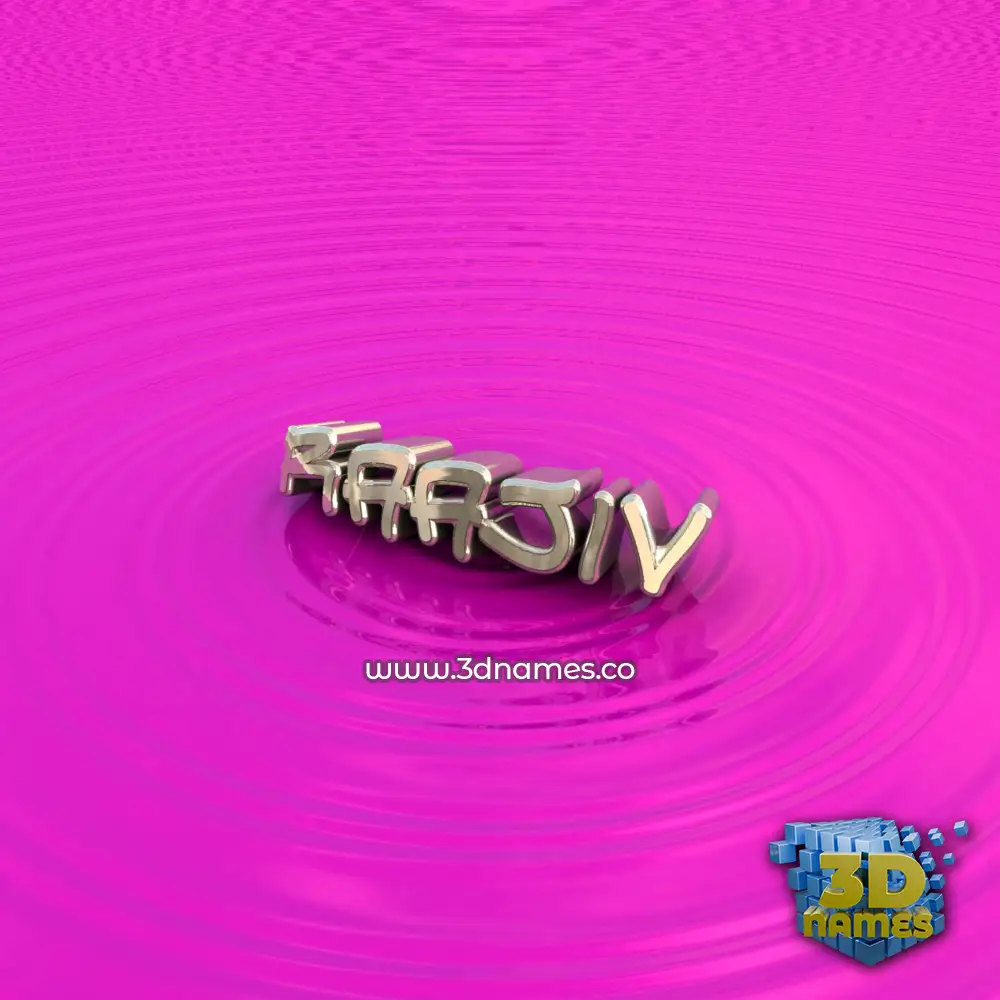 raajiv in Pink Graffiti style - 3D name wallpaper