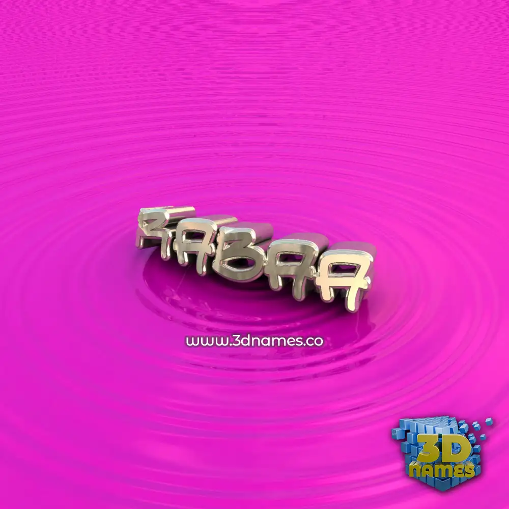 rabaa in Pink Graffiti style - 3D name wallpaper