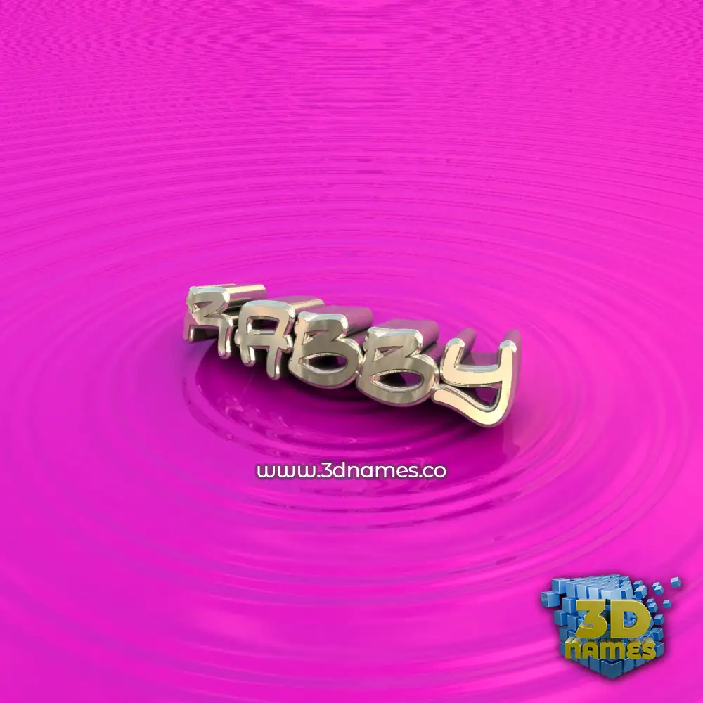 rabby in Pink Graffiti style - 3D name wallpaper