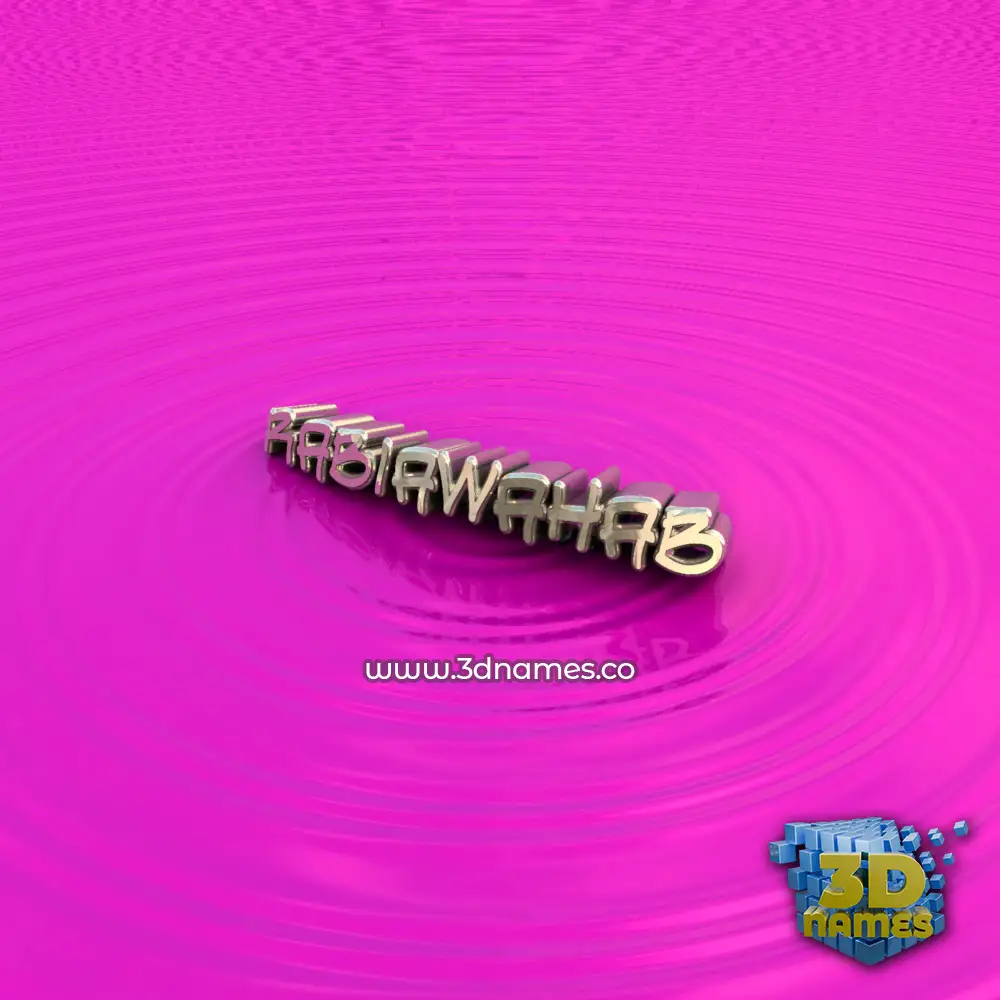 rabiawahab in Pink Graffiti style - 3D name wallpaper
