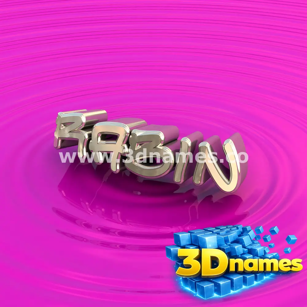 rabin in Pink Graffiti style - 3D name wallpaper