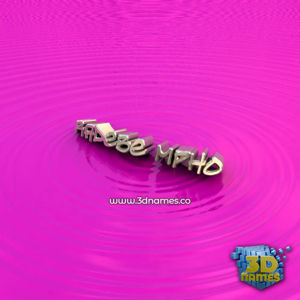 radebe mpho in Pink Graffiti style - 3D name wallpaper