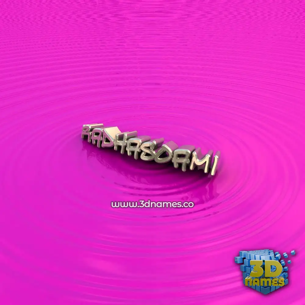 radhasoami in Pink Graffiti style - 3D name wallpaper