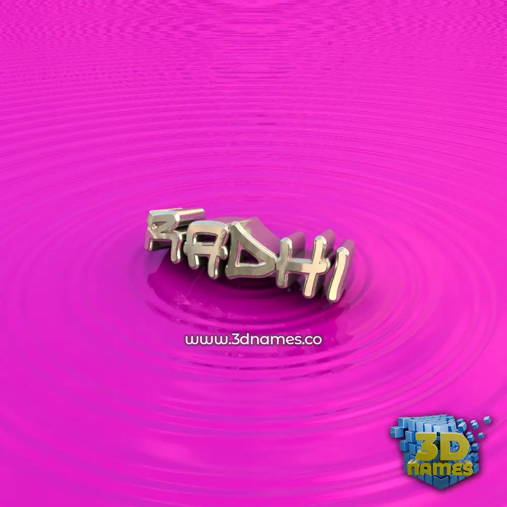 radhi in Pink Graffiti style - 3D name wallpaper