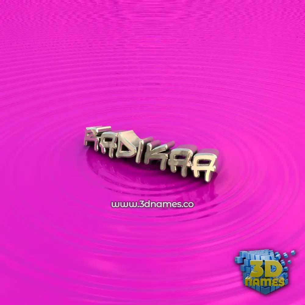 radikaa in Pink Graffiti style - 3D name wallpaper