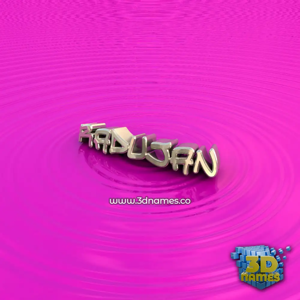 radujan in Pink Graffiti style - 3D name wallpaper