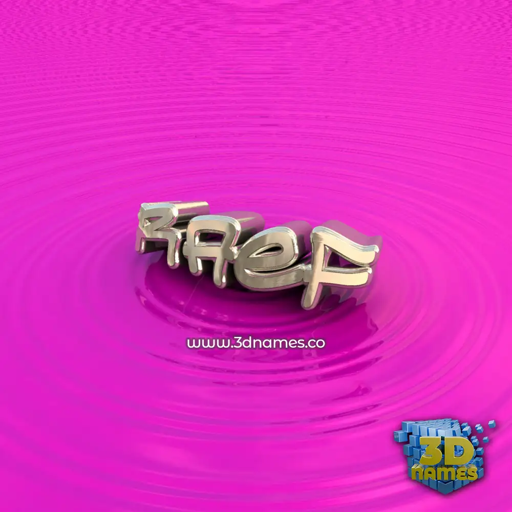 raef in Pink Graffiti style - 3D name wallpaper
