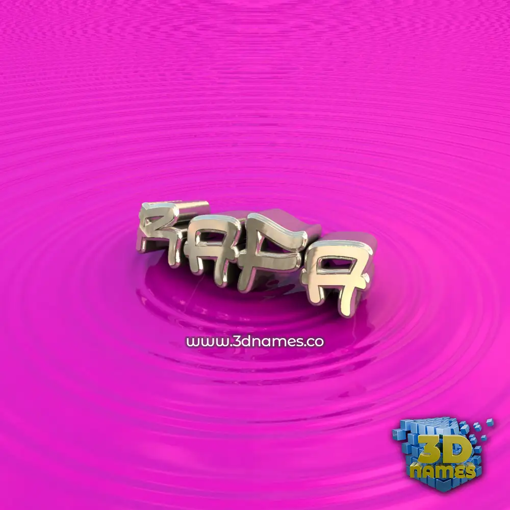 rafa in Pink Graffiti style - 3D name wallpaper