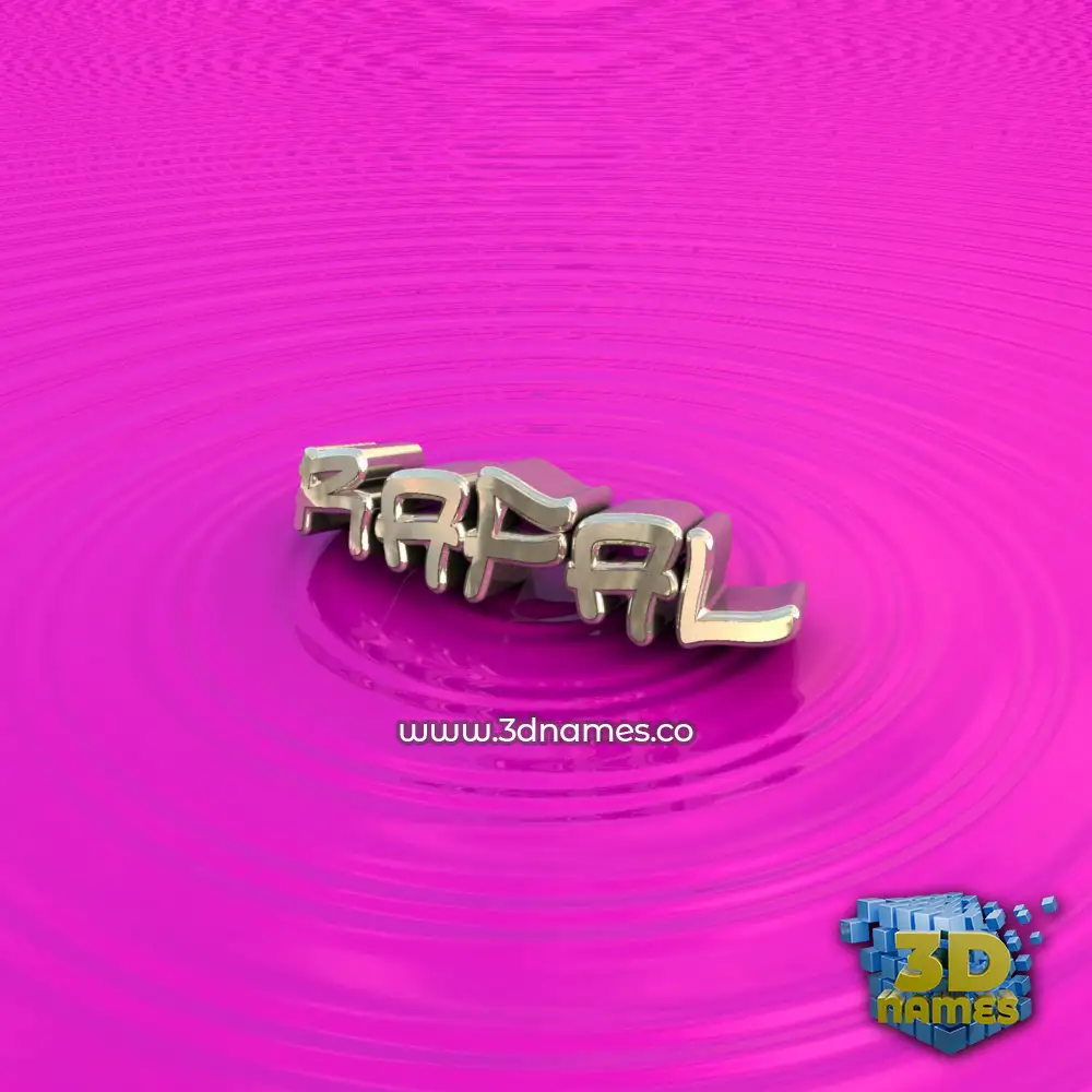 rafal in Pink Graffiti style - 3D name wallpaper