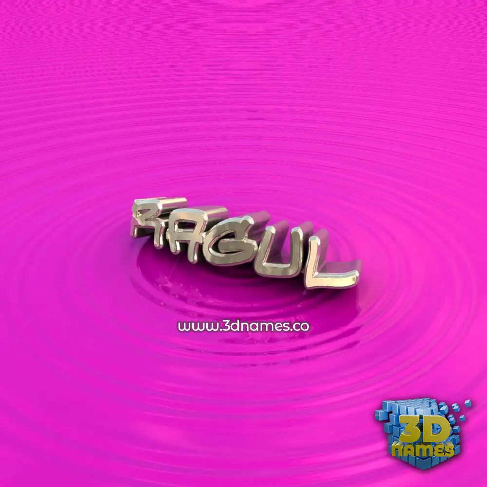 ragul in Pink Graffiti style - 3D name wallpaper
