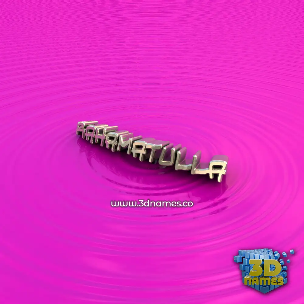 rahamatulla in Pink Graffiti style - 3D name wallpaper