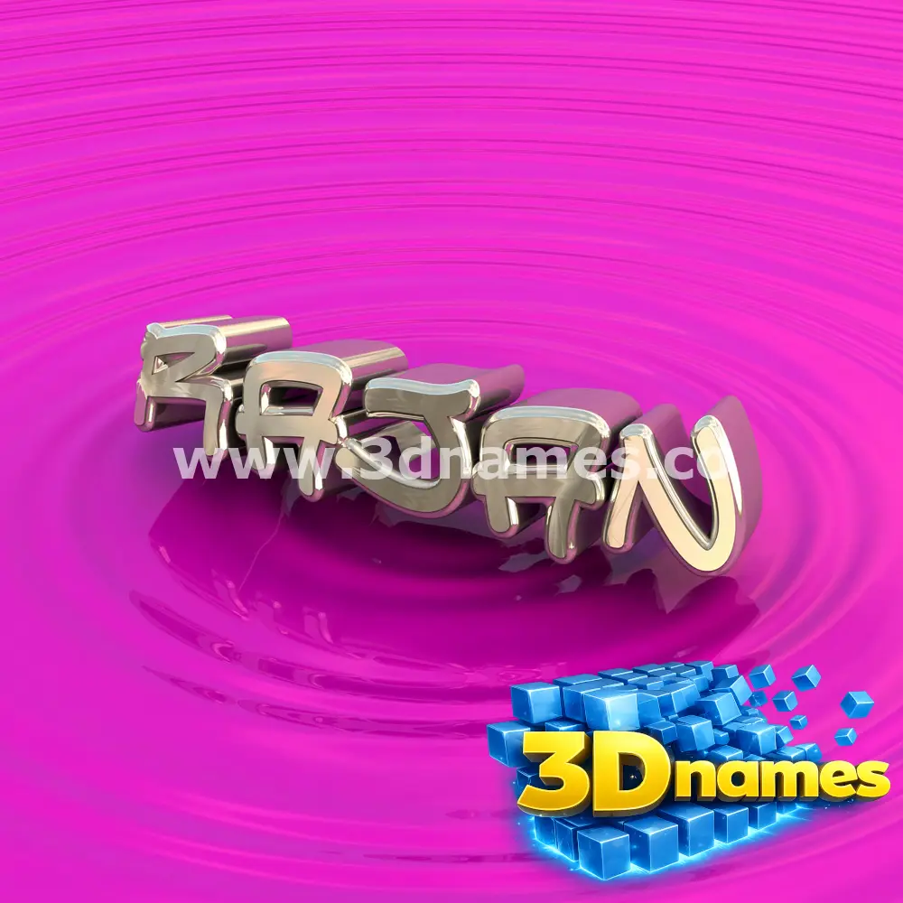 rajan in Pink Graffiti style - 3D name wallpaper