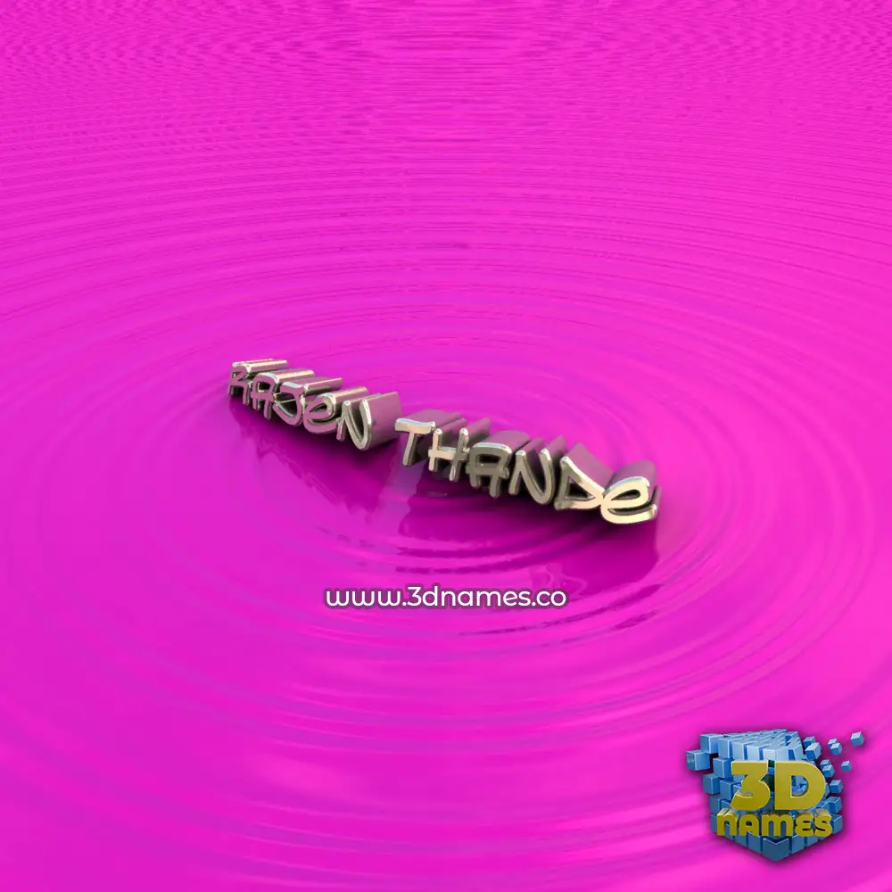 rajen thande in Pink Graffiti style - 3D name wallpaper
