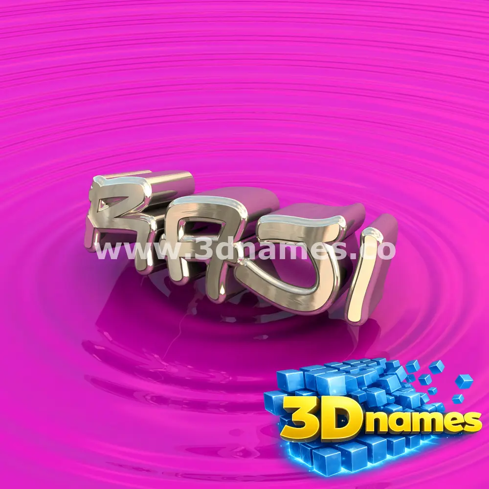 raji in Pink Graffiti style - 3D name wallpaper