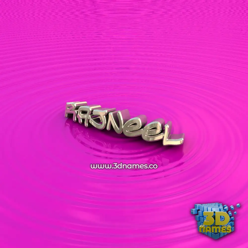 rajneel in Pink Graffiti style - 3D name wallpaper