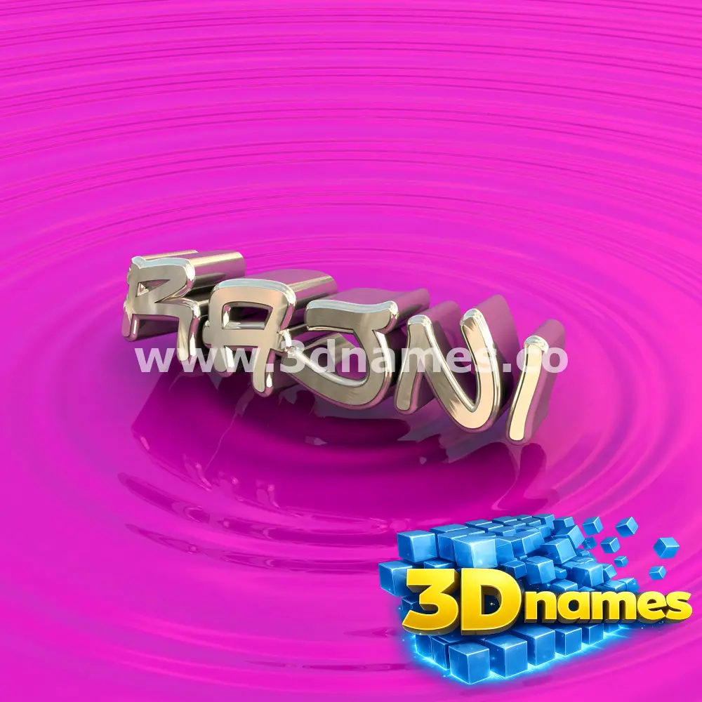 rajni in Pink Graffiti style - 3D name wallpaper