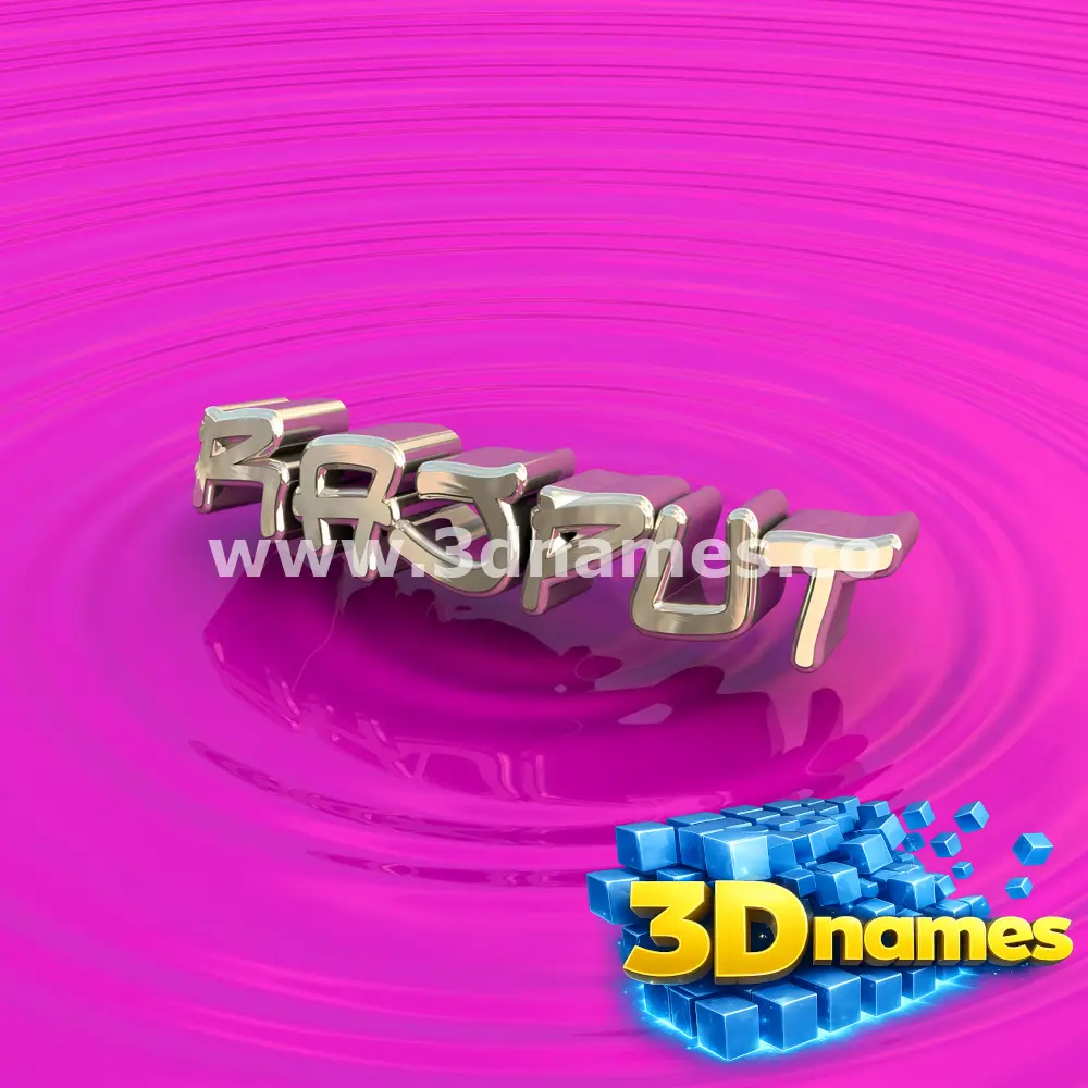 rajput in Pink Graffiti style - 3D name wallpaper