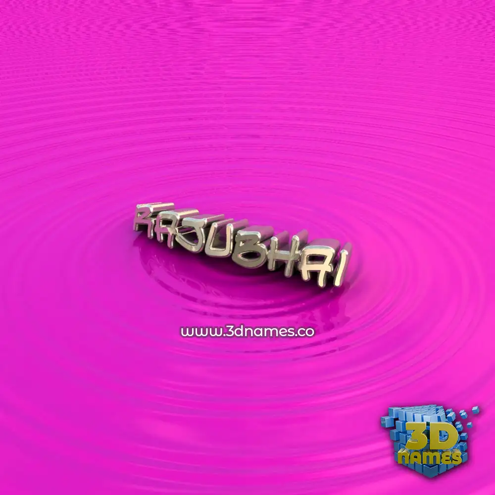 rajubhai in Pink Graffiti style - 3D name wallpaper
