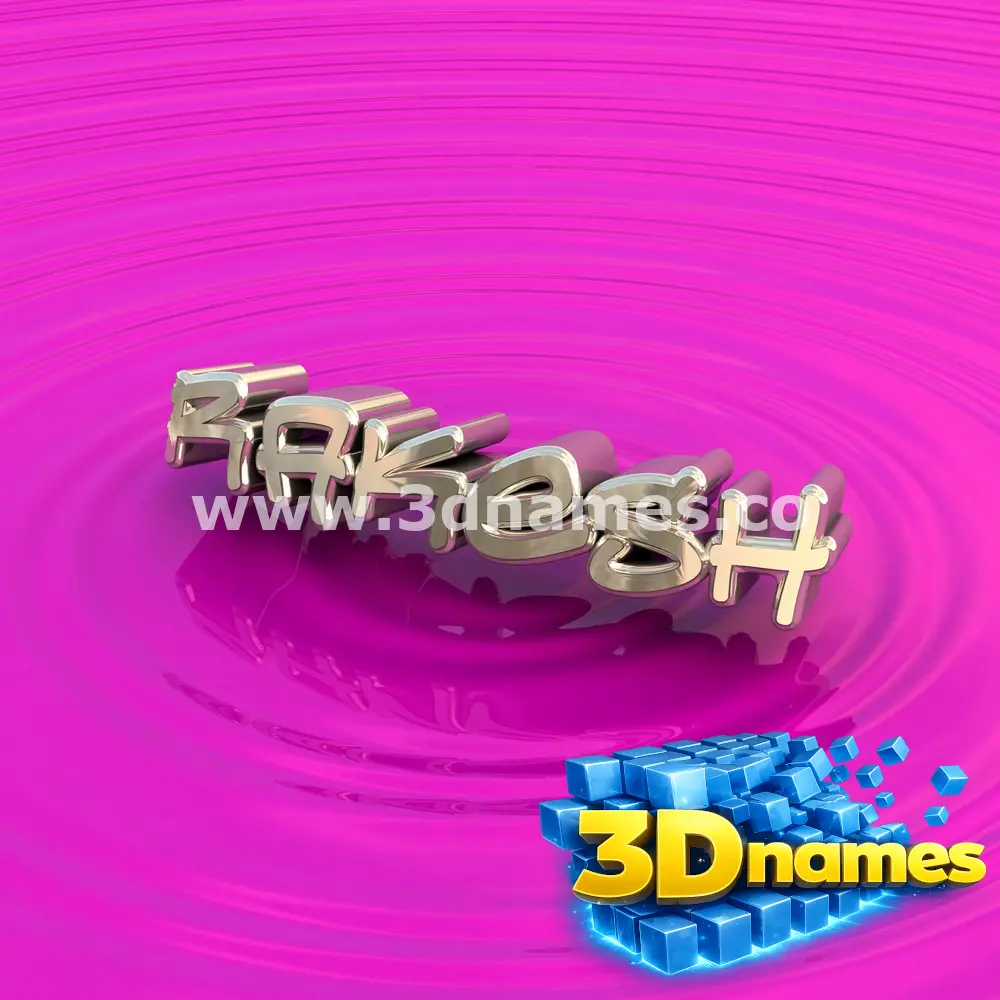 rakesh in Pink Graffiti style - 3D name wallpaper