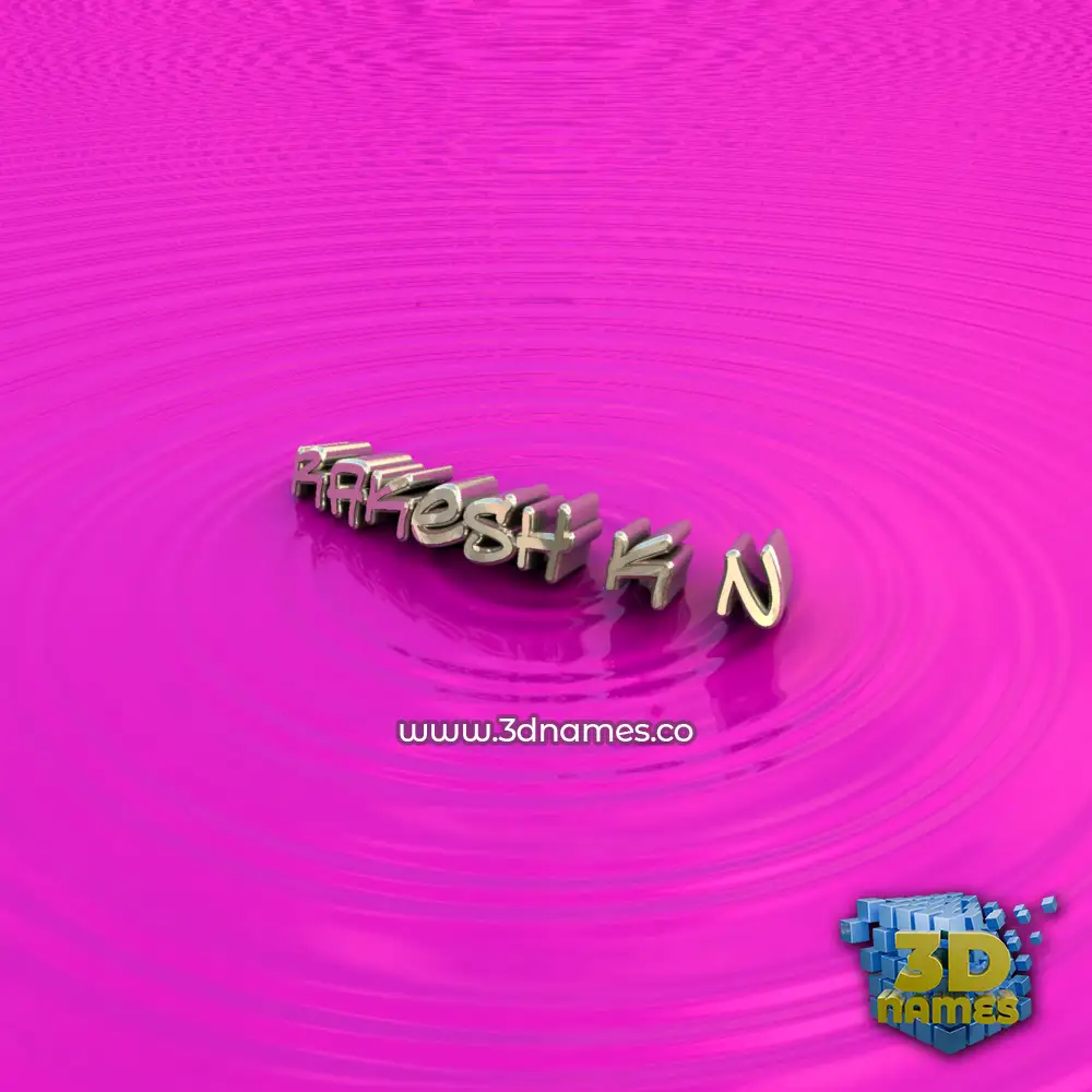 rakesh k n in Pink Graffiti style - 3D name wallpaper