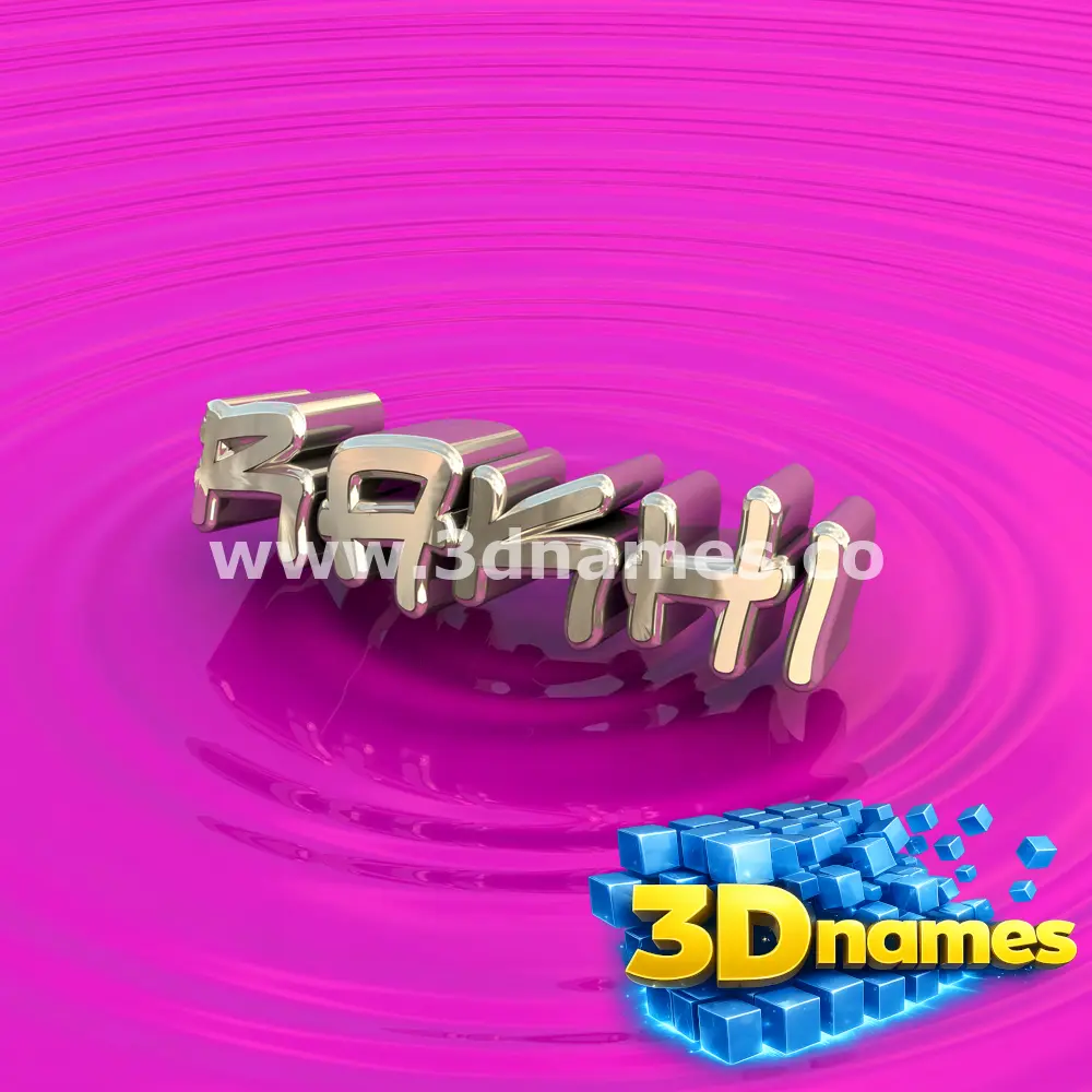 rakhi in Pink Graffiti style - 3D name wallpaper