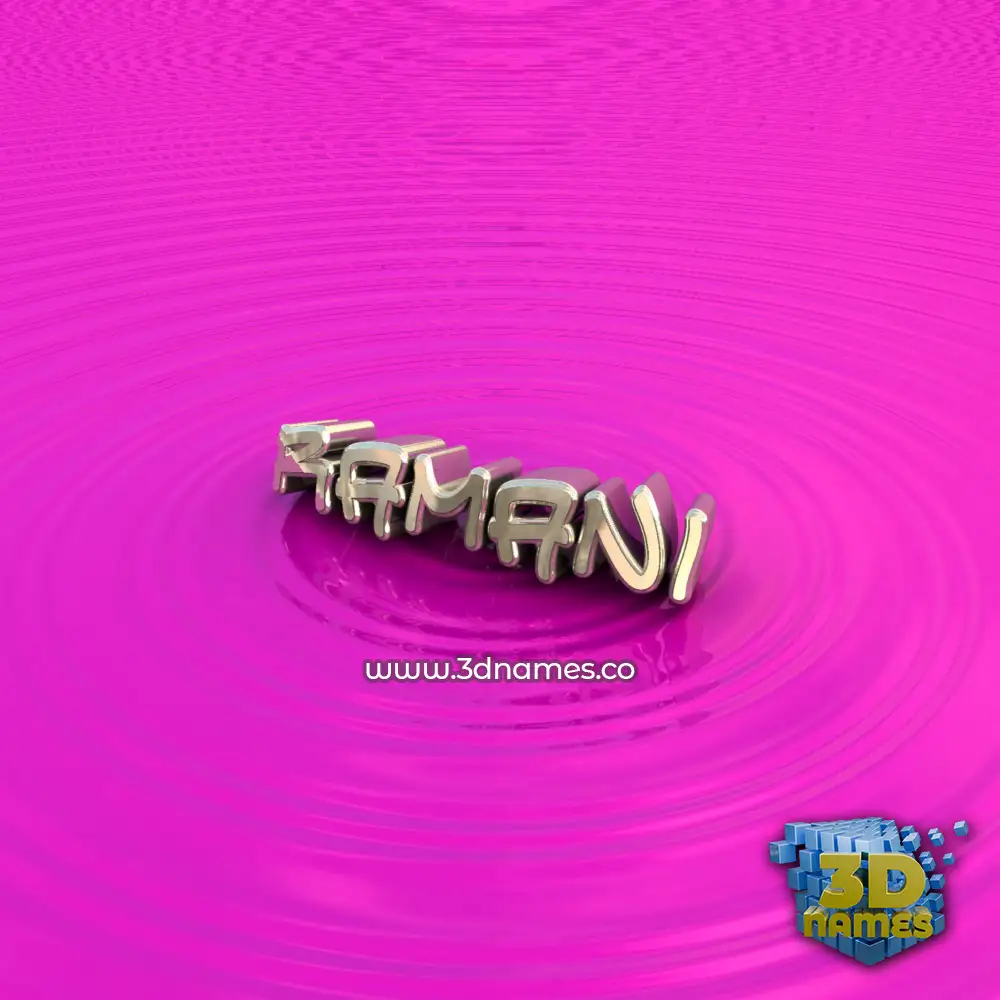 ramani in Pink Graffiti style - 3D name wallpaper