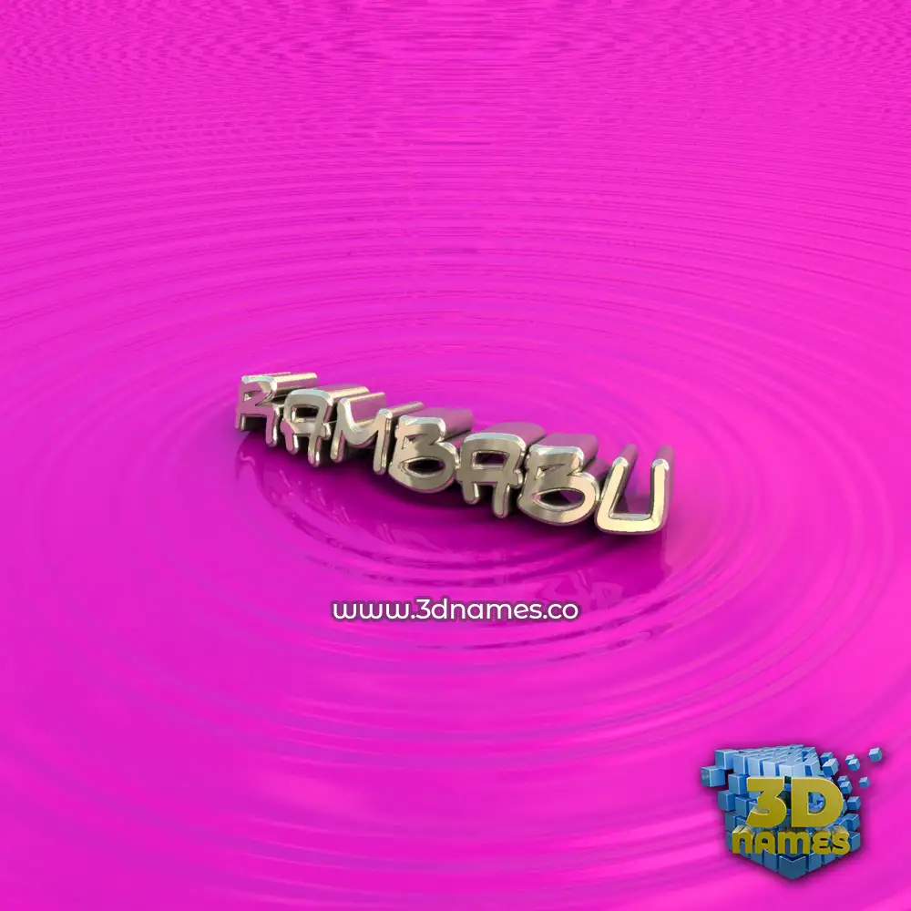 rambabu in Pink Graffiti style - 3D name wallpaper
