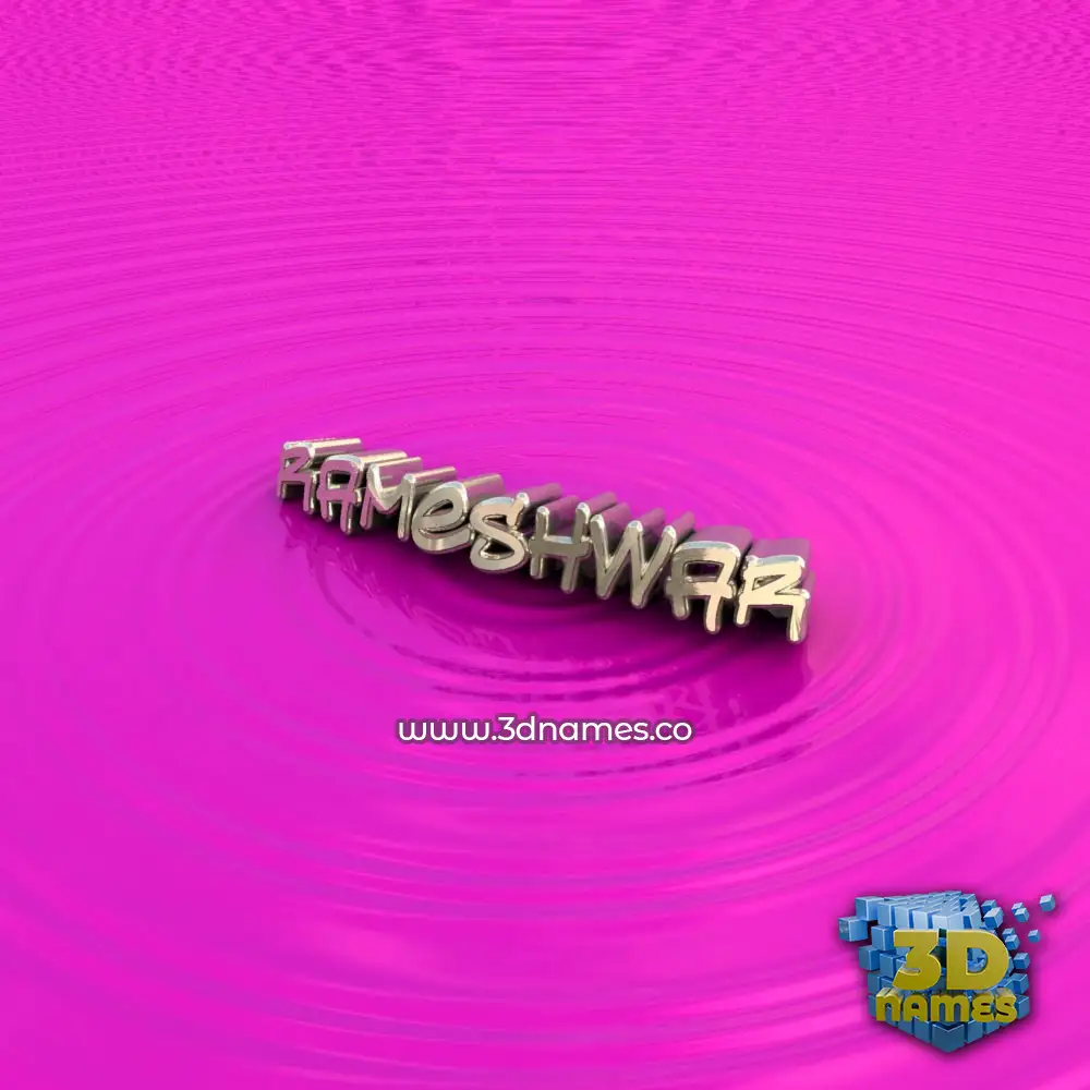 rameshwar in Pink Graffiti style - 3D name wallpaper