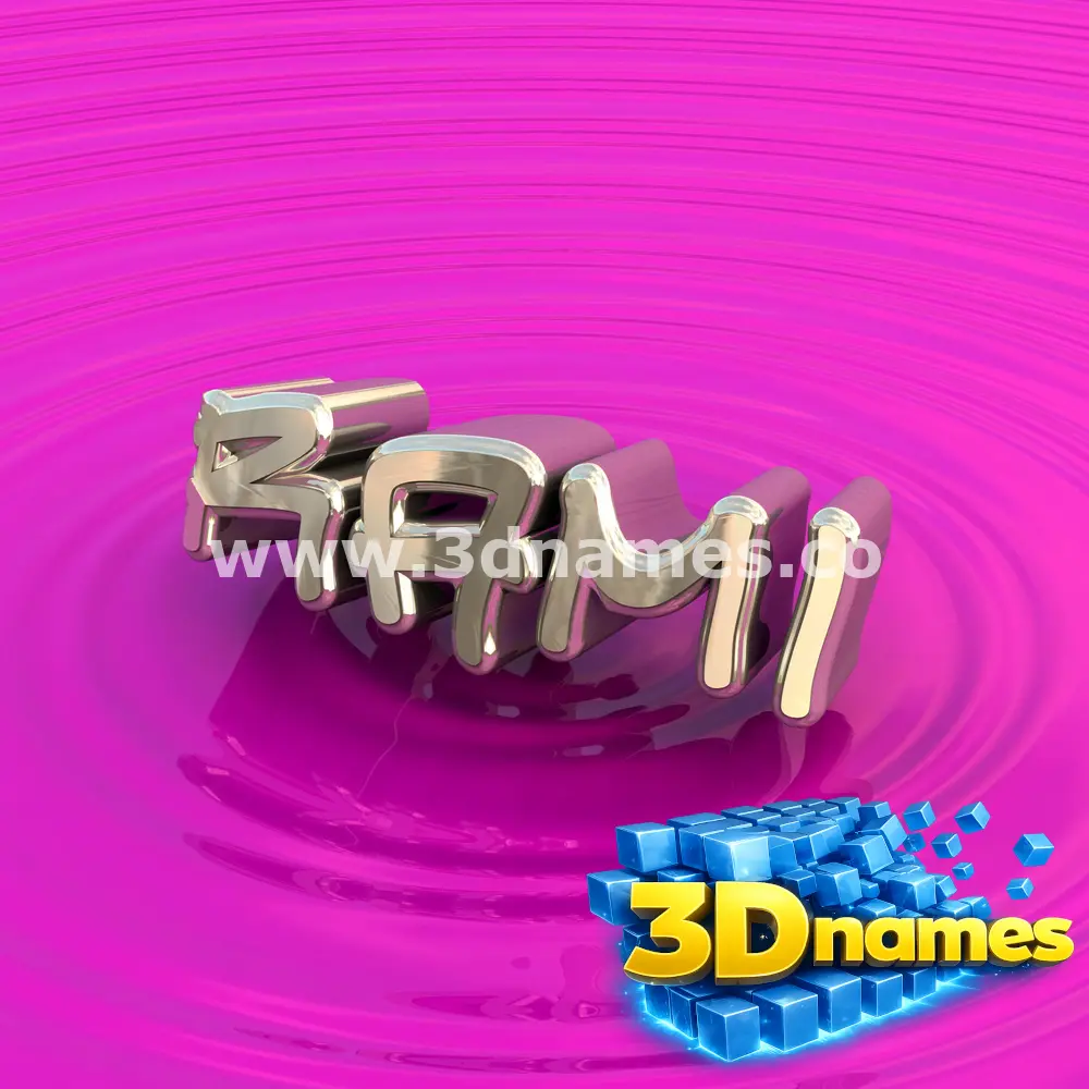 rami in Pink Graffiti style - 3D name wallpaper