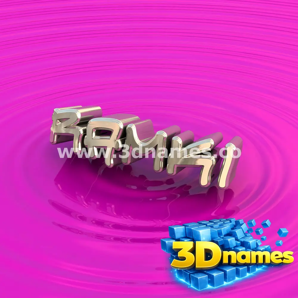 ramki in Pink Graffiti style - 3D name wallpaper
