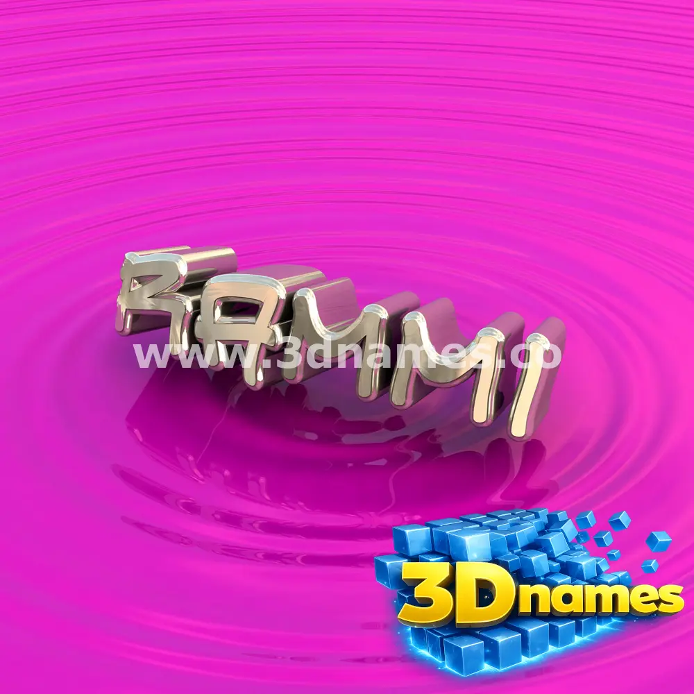 rammi in Pink Graffiti style - 3D name wallpaper