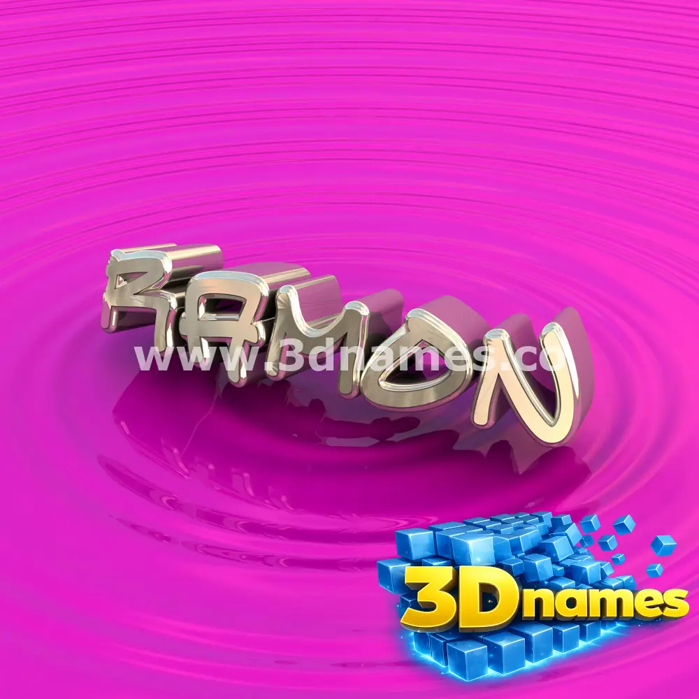 ramon in Pink Graffiti style - 3D name wallpaper