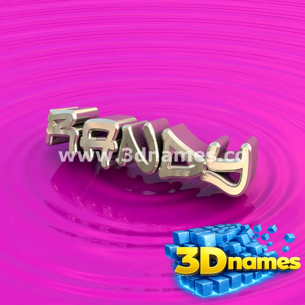 randy in Pink Graffiti style - 3D name wallpaper