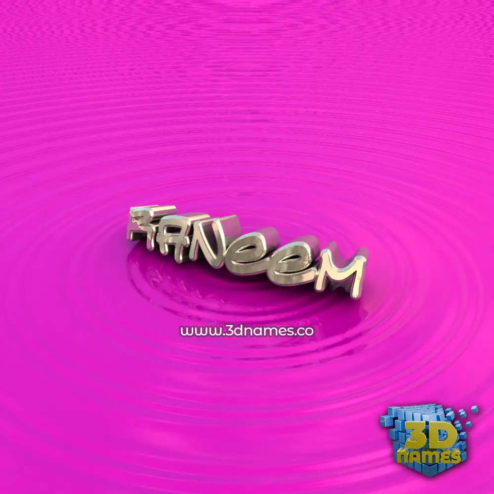 raneem in Pink Graffiti style - 3D name wallpaper